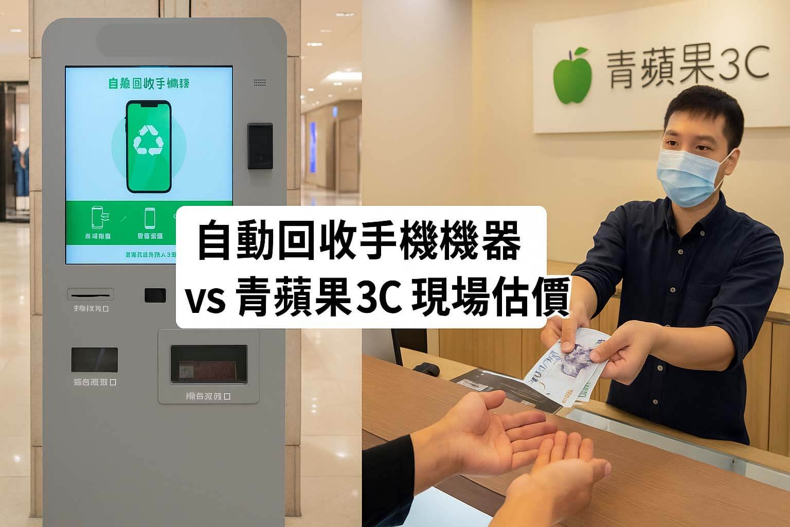 青蘋果3C 自動回收手機機器比較(BUNNIT 手機回收 vs 現場估價)