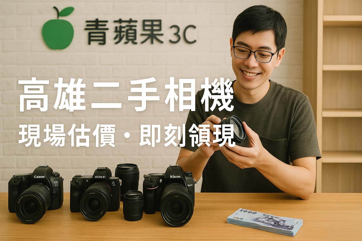 青蘋果3C 高雄二手相機店|相機收購回收與估價流程(現場估價・即刻領現)